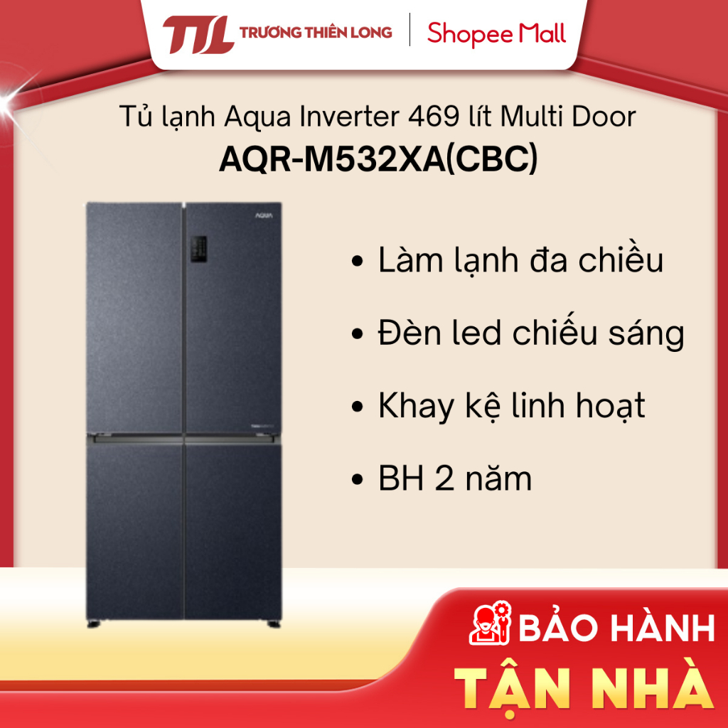 AQR-M532XA(CBC) - Tủ Lạnh Aqua Inverter 516 Lít [FREESHIP HCM]