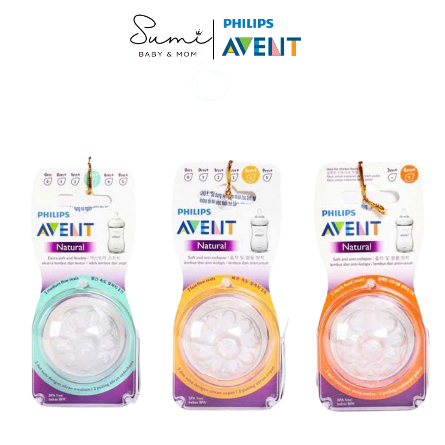 Set 2 Núm thay thế bình sữa avent