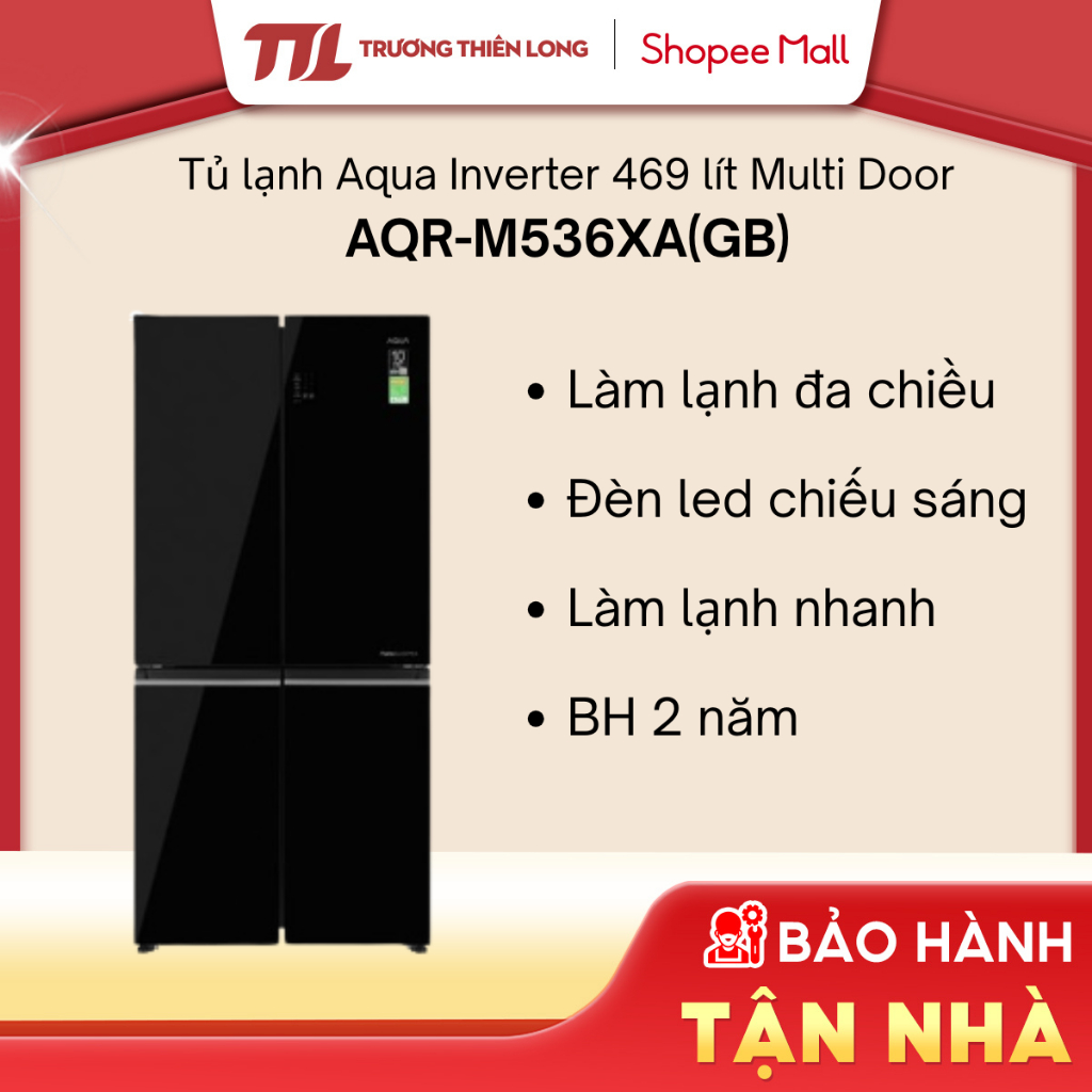 AQR-M536XA(SL) / AQR-M536XA(GB) - Tủ Lạnh Aqua Inverter 469 Lít Multi Door [FREESHIP HCM]