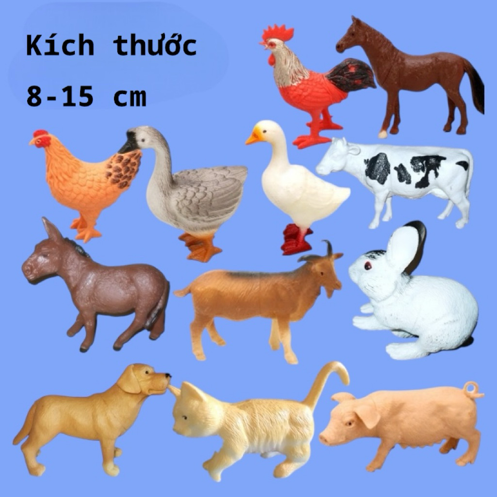 Mickyumishop Mô hình đồ chơi động vật nuôi động vật nhà động vậy rừng link 1 [ ĐI ĐƠN TỪ 2 CON TRỞ L