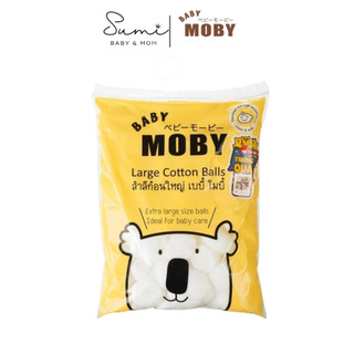 Bông Đa Năng Moby Baby Sợi Bông Cotton Tự Nhiên Mềm Mại An Toàn Cho Da Bé Dặng Viên Tròn Tiện Dụng Cỡ Nhỏ