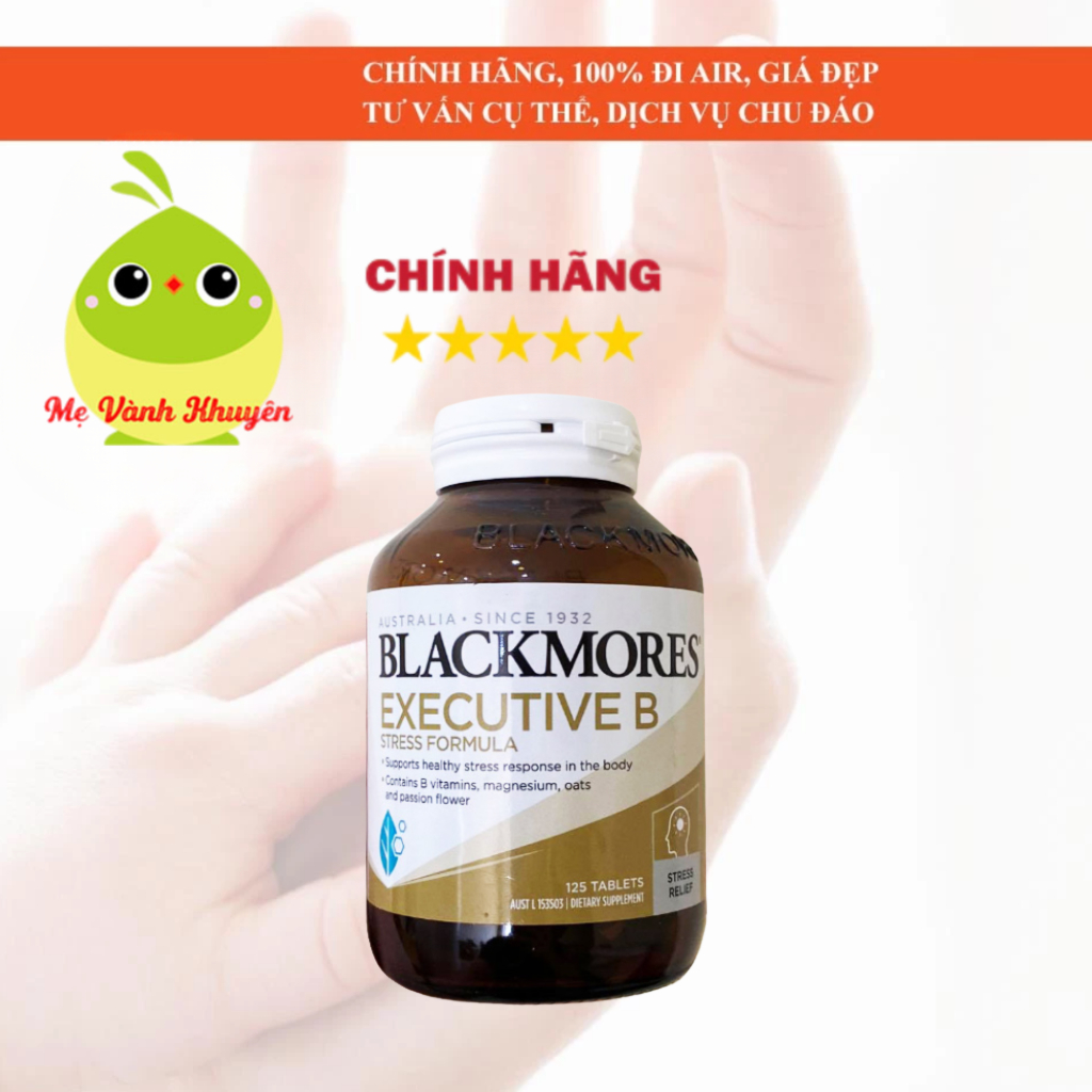 Giảm stress, an thần Blackmores Executive B Stress Formula, Úc (125v)