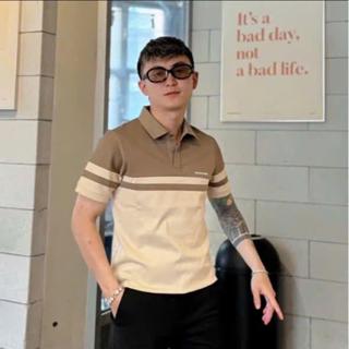  Áo thun nam cổ trụ tay ngắn GENZ vải cotton lạnh dày dặn co giãn mặc mát fom vừa áo polo nam fom vừa VBSHOP 