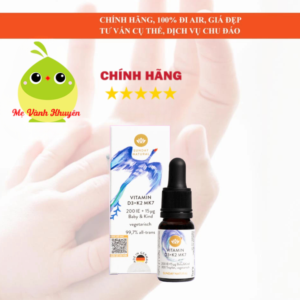 Vitamin giọt D3 K2 MK7 Sunday Natural, Đức