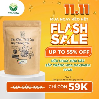 Sữa Chua Trái Cây Sấy Thăng Hoa ĐĂKFARM gói 40gr tiện lợi, giàu chất dinh dưỡng có nhiều vị lựa chọn