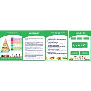 bảng biểu bếp mầm non
