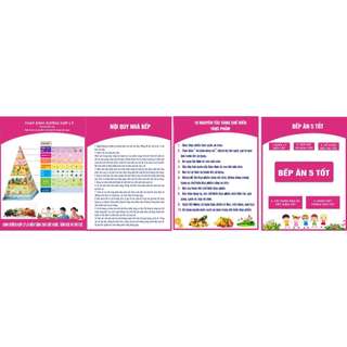 bảng biểu bếp mầm non