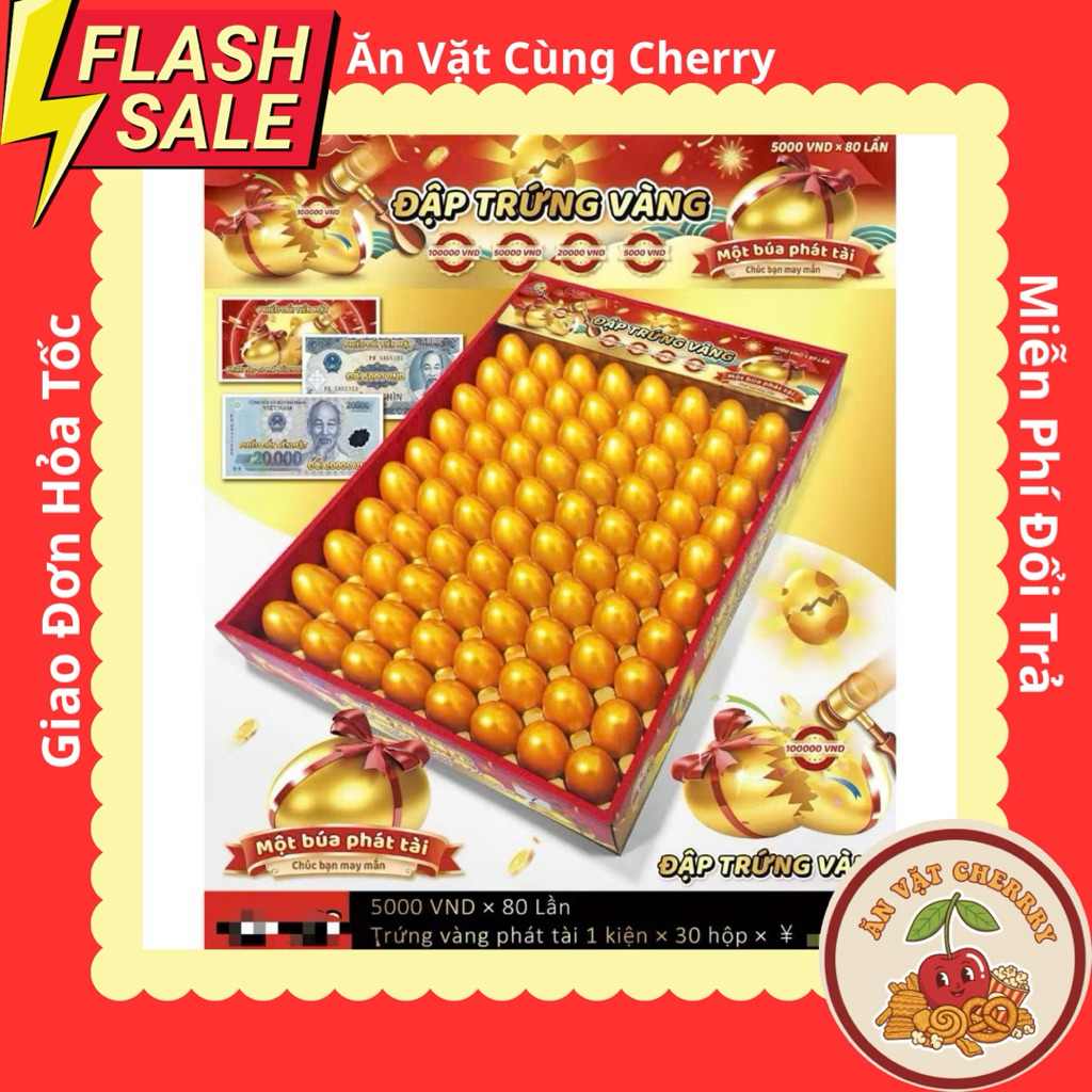 đập lợn vàng trúng thưởng khay 80 lợn vàng