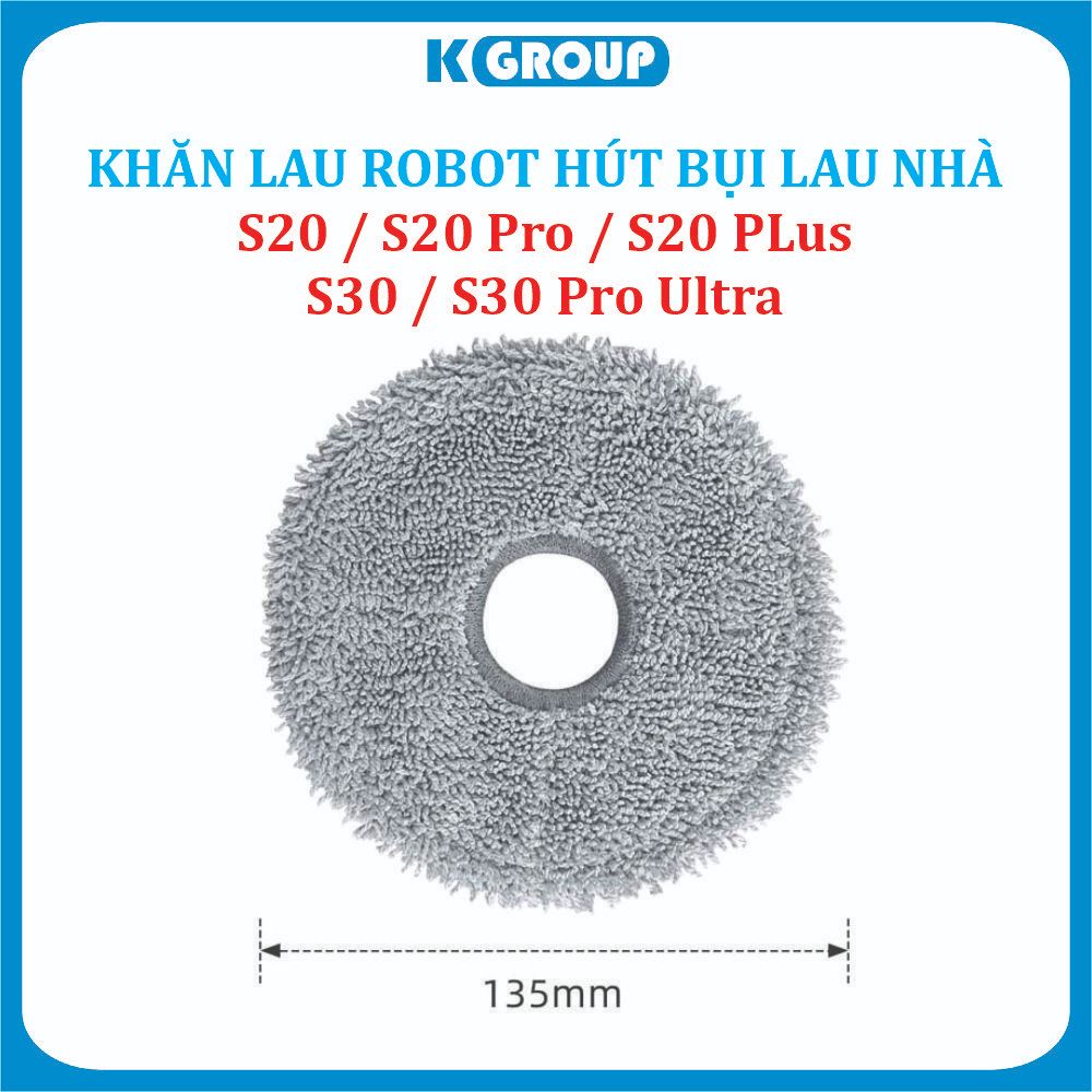Khăn lau, Giẻ lau Robot hút bụi lau nhà Mi Dreame S20/ S20 Pro/ S20 Plus, S30/ S30 Pro Ultra
