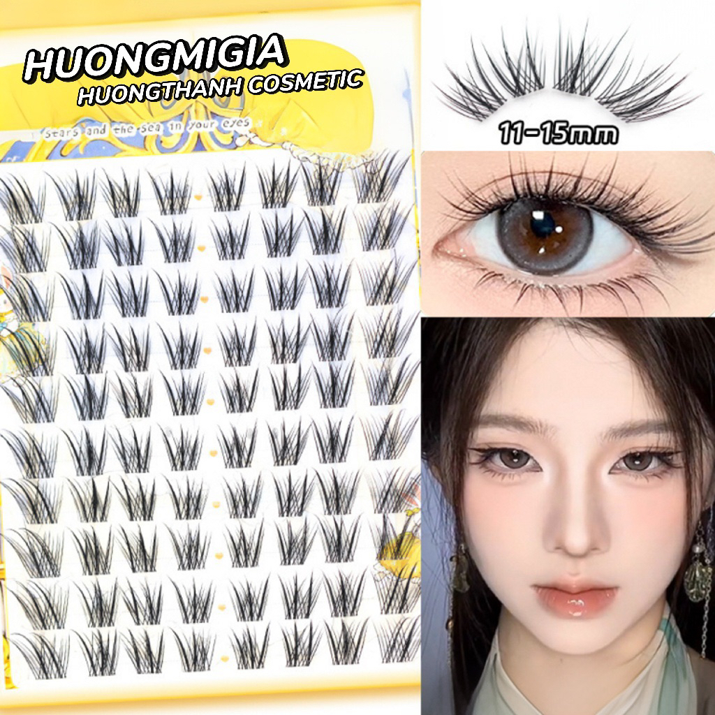 Lông Mi Giả Cáo Hồ Ly Đa Tầng Kéo Dài Đuôi Mắt 15mm HươngThanh Cosmetic( Tặng Keo + Nhíp )