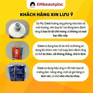 Kem đánh răng Crest 3D White làm trắng răng