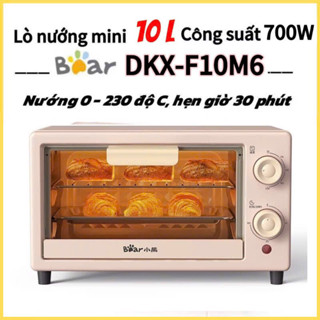 Lò nướng điện Bear DKX-F10M6 dung tích 10L công suất 700W hẹn giờ 30p 70-230 độ C BH 12 tháng