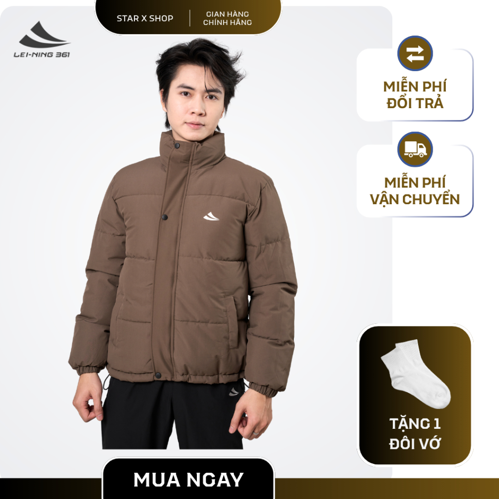 Áo Phao Dày Ultrawarm Puffer Thu Đông Giữ Ấm, Chống Gió Tốt- AOPHAO02.361- LEI- NING 361
