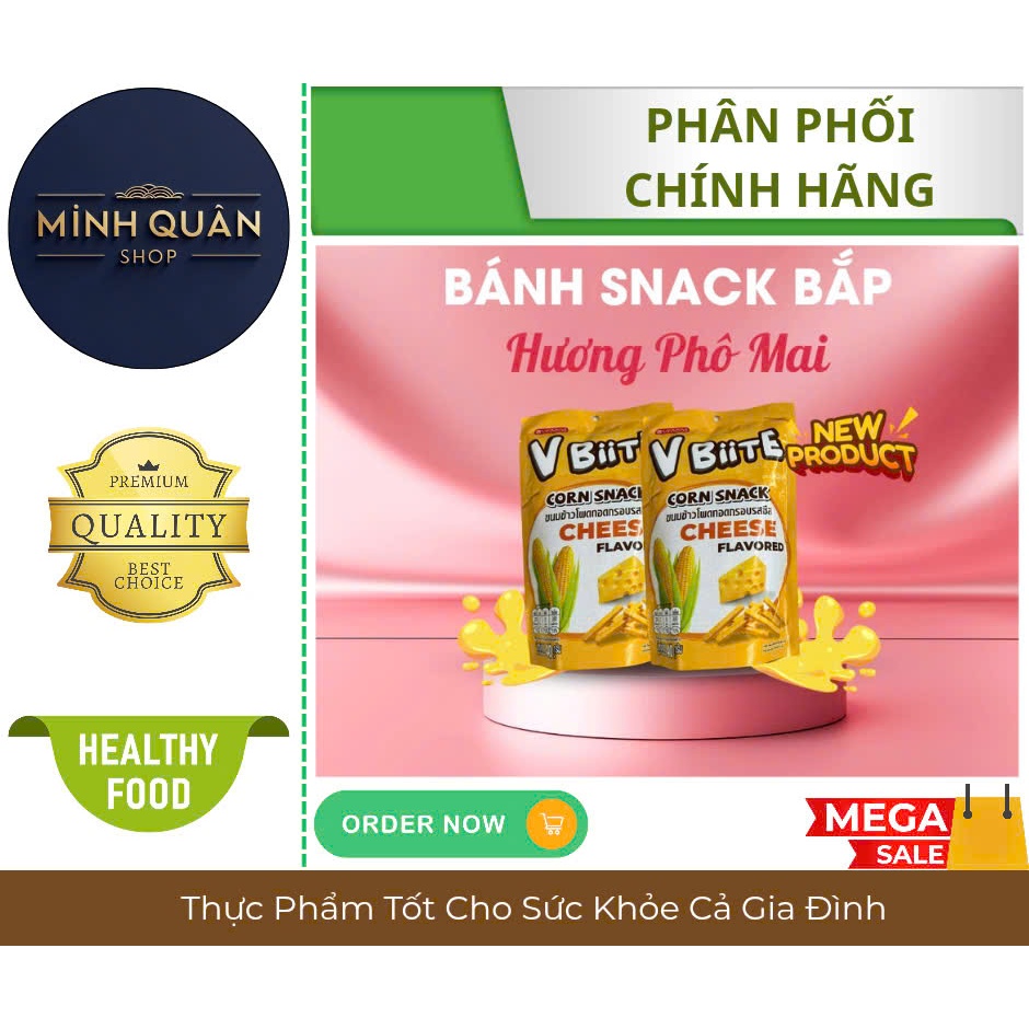 COMBO 2 GÓI - Bánh Snack Bắp Thái Lan Vfood Vị  Phô Mai 40g