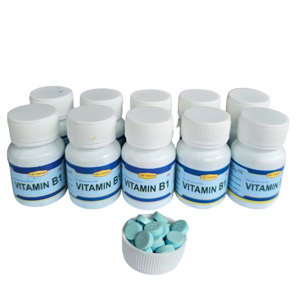 100 viên vitamin b1 xanh trắng da