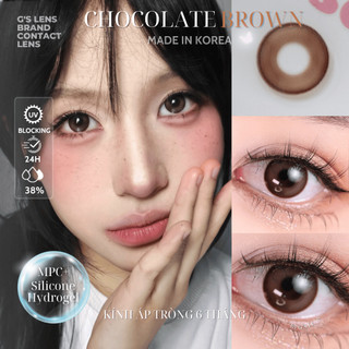 [Lens Hàn_MPC+Silicone Hydrogel] Kính áp tròng CHOCOLA BROWN nâu choco highlight tự nhiên 6 tháng DIA 14.5mm có độ