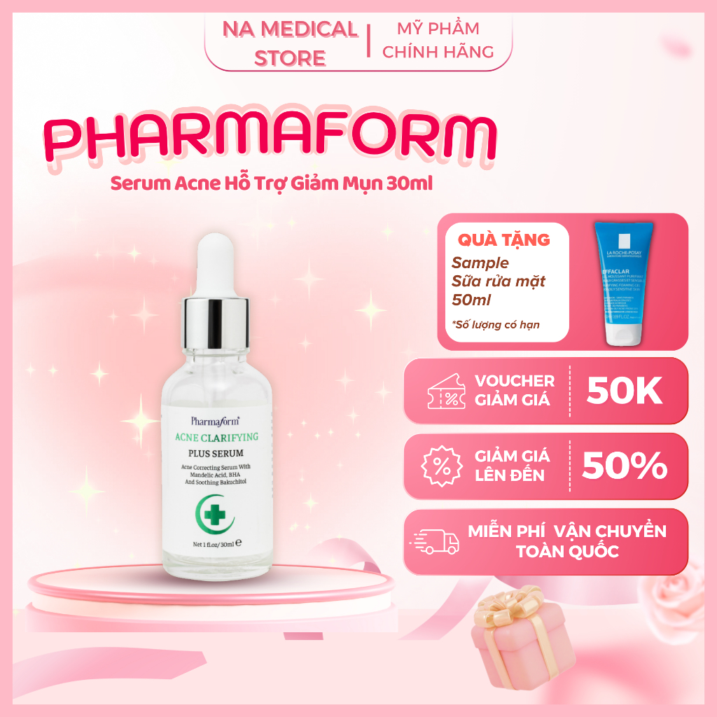 Tinh Chất Acne Clarifying Plus Pharmaform Serum BHA Salicylic Acid + Zinc PCA 30ml