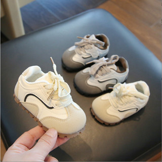   Sz 16-26  Giày Thể Thao Tập Đi Phối Da Lộn Phong Cách Cho Bé Trai Bé Gái Từ 4 Tháng -  2 tuổi K021 