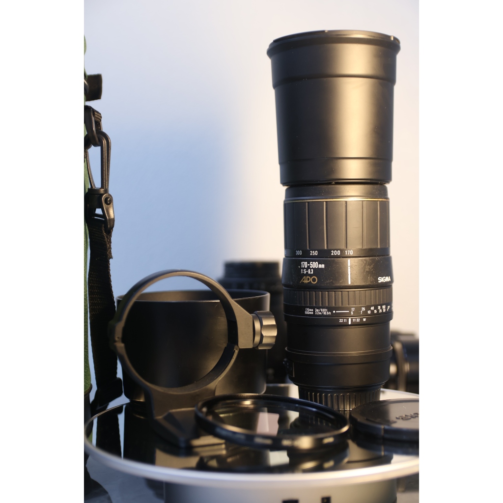 Ống kính Sigma 170-500mm Canon ef (bạn sẽ luôn chụp với khẩu độ mở tối đa, ví dụ f4.5)  -  full box hood cap filter ) - Ống kính Canon EF