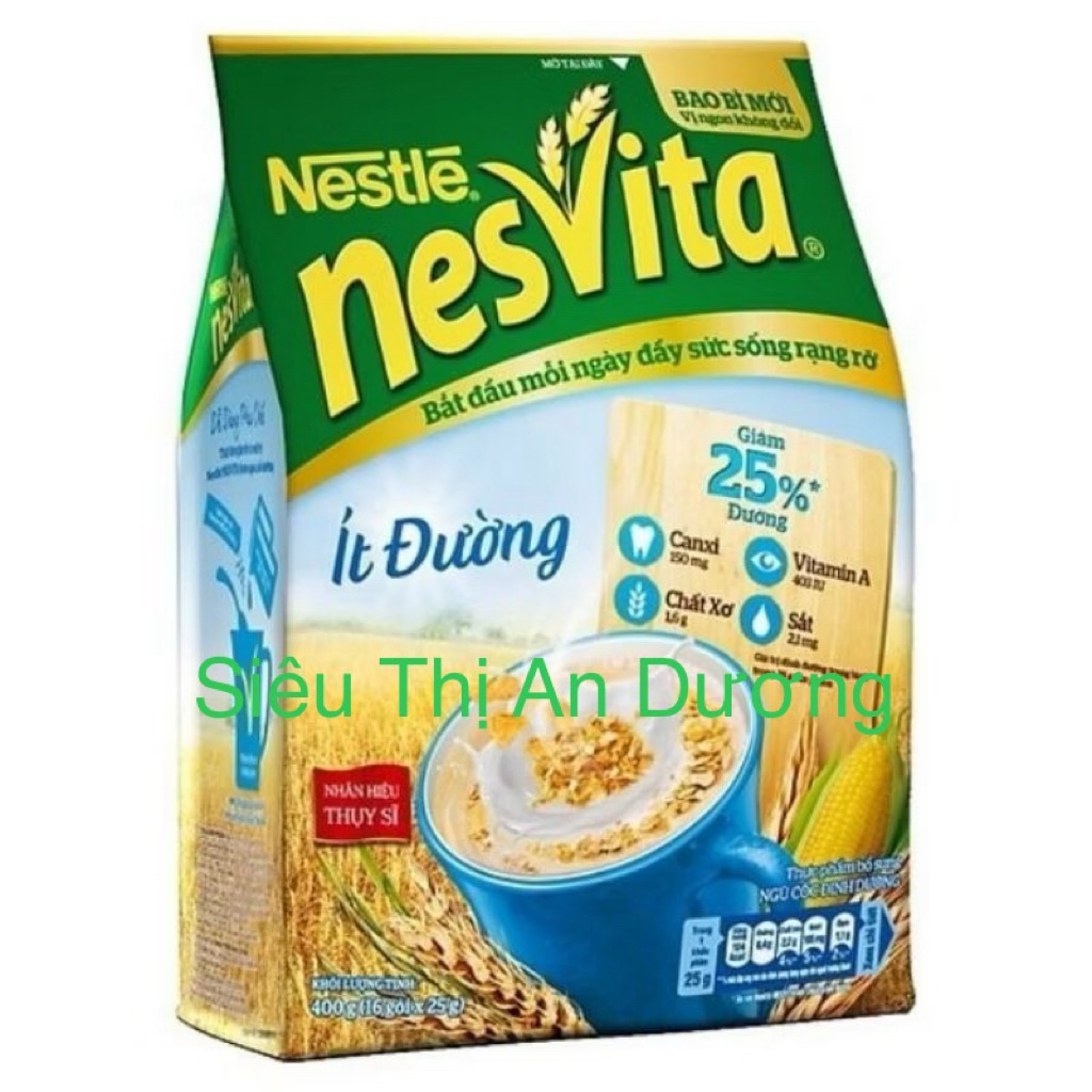 Ngũ Cốc Nestle NesVita ít đường/ có đường 350g (14 gói x 25g)