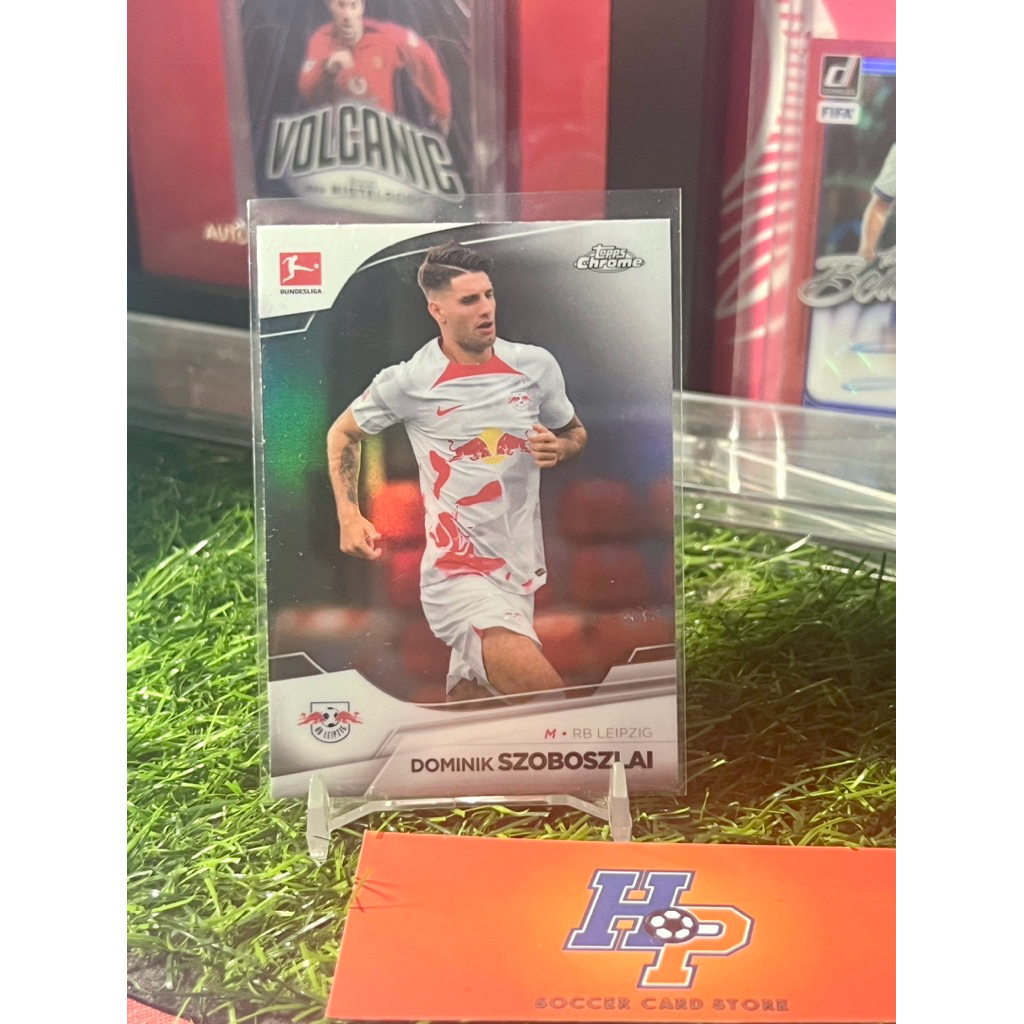 Thẻ bóng đá Dominik Szoboszlai Refractor Topps Chrome Bundesliga 2022/23
