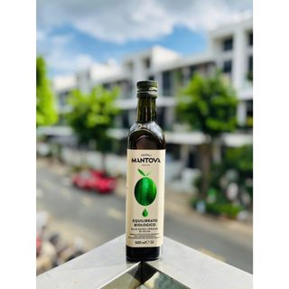 Dầu Oliu Hữu Cơ Siêu Nguyên Chất Ép Lạnh Mantova (Equilibrato Biologico),chống oxy hóa, làmđẹp datóc