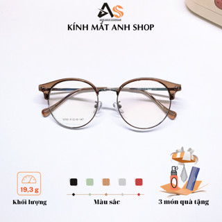  Kính tròn to nam nữ thời trang chất liệu kim loại dày dặn chắc chắn cỡ to 00062A 