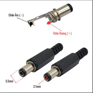 (10,20 cái)Đầu Jack DC 5.5x2.1/ 5.5x2.5/ 3.5x1.3 ( đực )