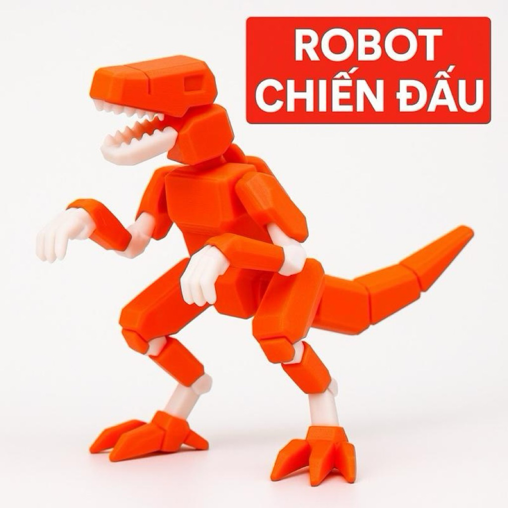 Mô hình lắp ráp khủng long T-Rex robot dummy 13 bull kèm phụ kiện thay thế, khớp cử động linh hoạt -