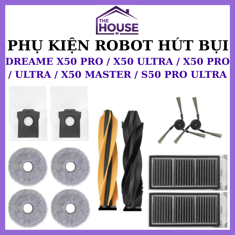 Phụ kiện Robot hút bụi Mi Dreame X50 Pro X50 Ultra X50 Pro Ultra X50 Master S50 Pro Ultra, Túi rác ,