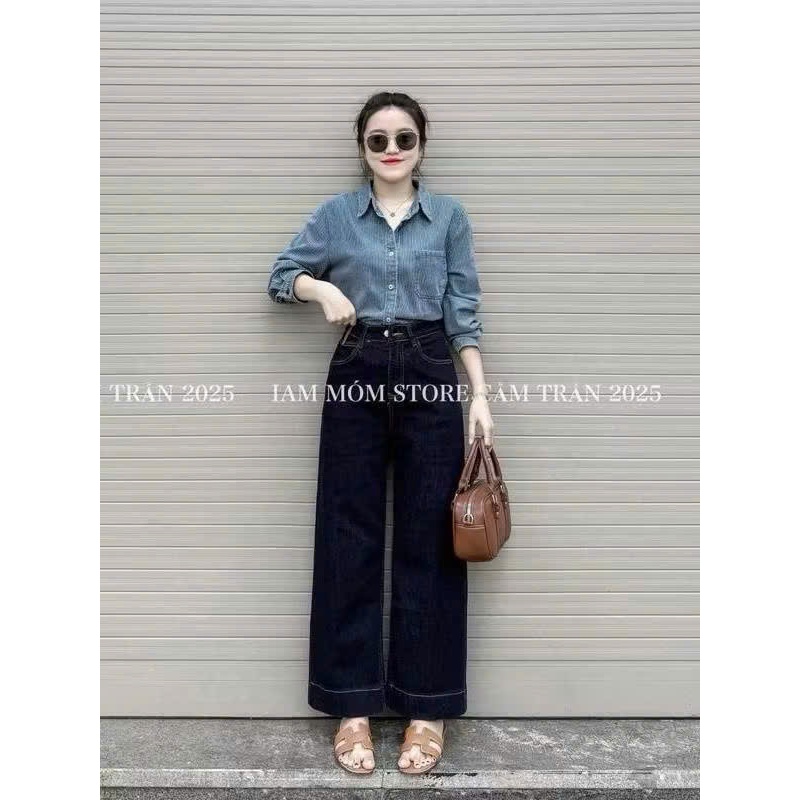 Quần Jeans Suông Xanh than (vải đẹp) dài 97/102cm - NgocDiepVuSTORE