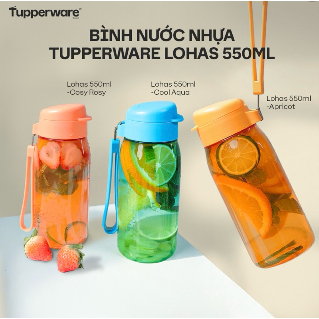 Bình Đựng Nước Tupperware Lohas 550ml Chịu Nhiệt 110 Độ C