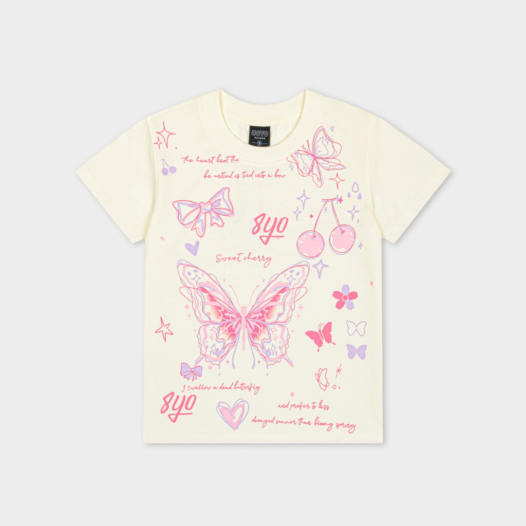 Áo Baby Tee 8YO BUTTERFLY Cotton Mềm Mịn Mát - Áo Baby Tee Local Brand Chính Hãng | BigBuy360 - bigbuy360.vn