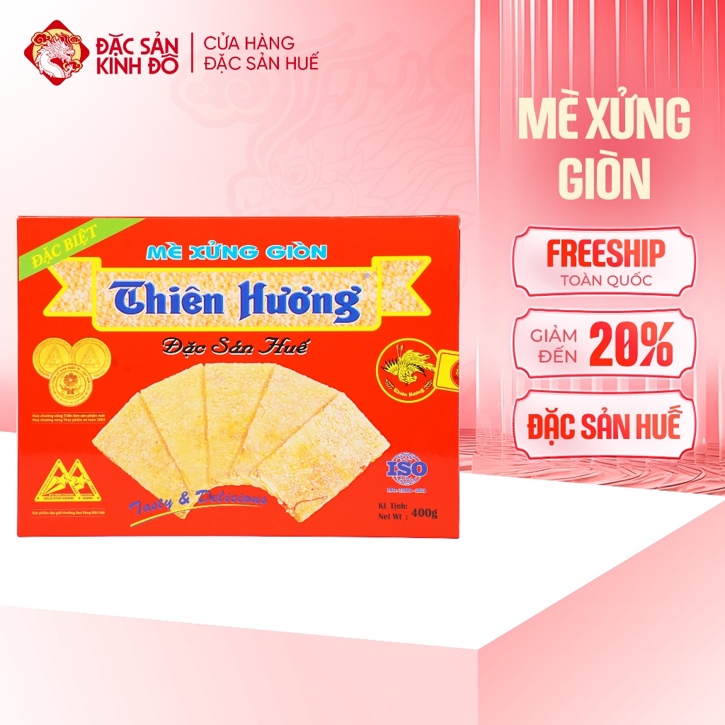 Mè xửng Thiên Hương - Mè xửng giòn thơm ngọt, giòn ngon - Đặc Sản Huế - Đặc Sản Kinh Đô