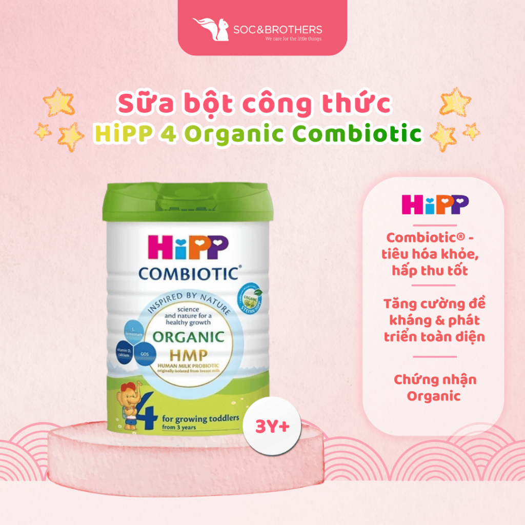 Sữa bột công thức HiPP 4 Organic Combiotic 800G (3 tuổi trở lên)