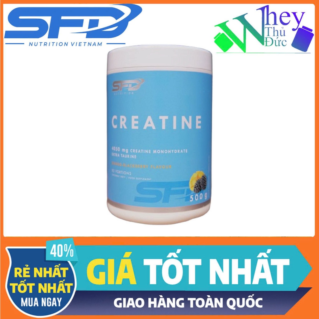 SFD Creatine Monohydrate 500g Tang Suc Manh & Suc Ben Không Vị