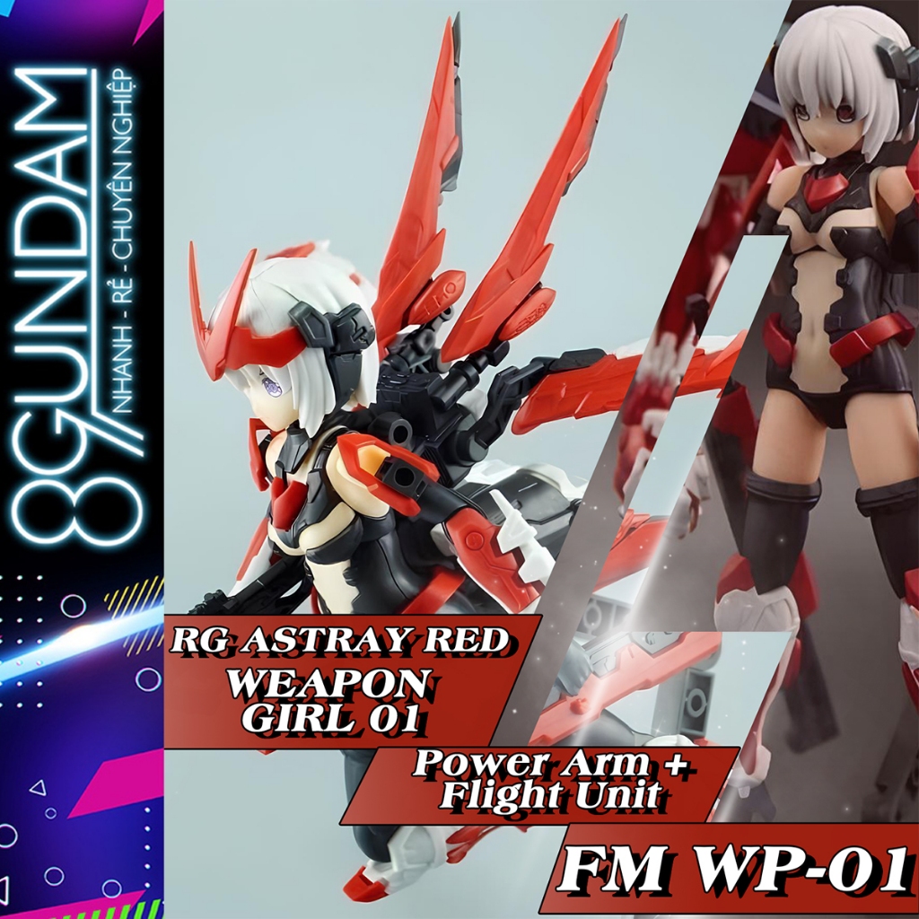 Mô Hình Lắp Ráp RG Astray Red Frame Weapon Girl 01 Power Arm + Flight Unit (Future Model)