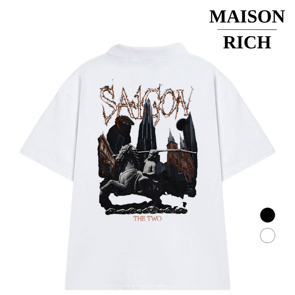 Áo Thun Có Cổ Polo Maison Rich Premium Tee Nhà Thờ Đức Bà Bitexco Landmark 81 Saigon The Two