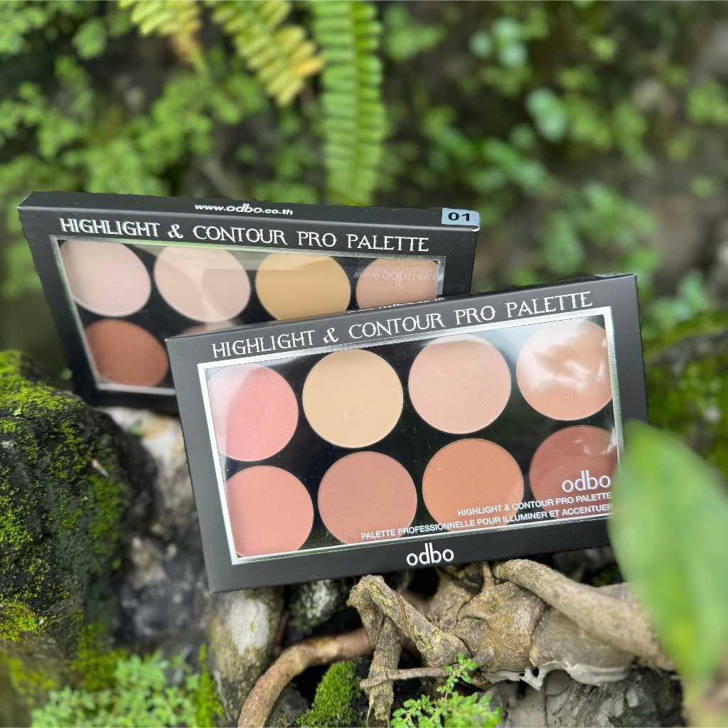 Bảng tạo khối - bắt sáng 8 ô Odbo Highlight and Contour Palette