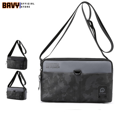 Túi đeo chéo nam vải chống nước nhiều ngăn chính hãng BAVY FASHION, Túi hộp đeo chéo TĐC35AB