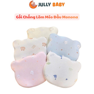  Gối Chống Lõm Méo Đầu Monona Cho Bé Hình Tai Gấu Hình Chữ Nhật Chất Liệu Vải Thở 