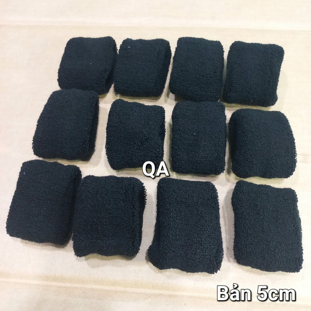 Túi 12 Len cột tóc bản to 4cm-5cm mã 035 (đen/màu)