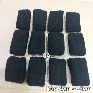 Túi 12 Len cột tóc bản to 4cm-5cm mã 035 (đen/màu)