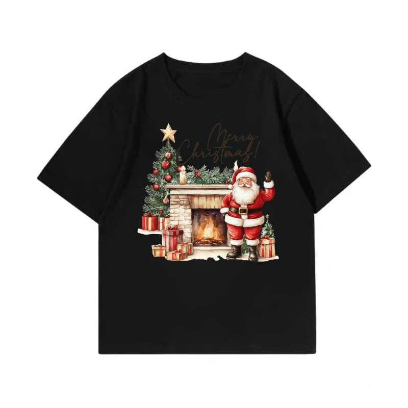 Áo thun ngắn tay nam nữ  PENTHOS, Áo thun cotton 100% dày 280GSM, áo thun form boxy  hình in NOEL