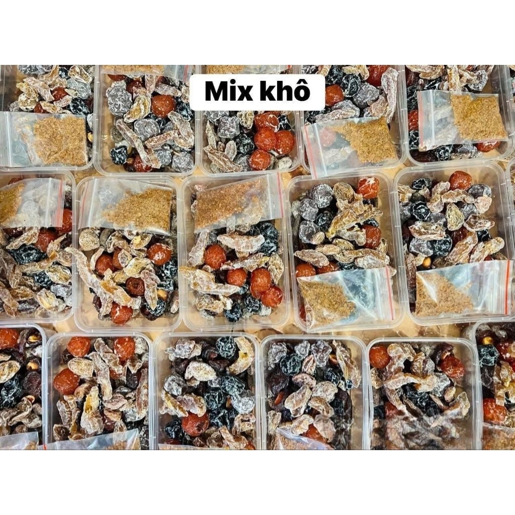 Ô mai mix vị muối ô mai bà thu - Ô mai mix nhiều vị khô đặc biệt - ô mai mix vị xí muội muối ô mai
