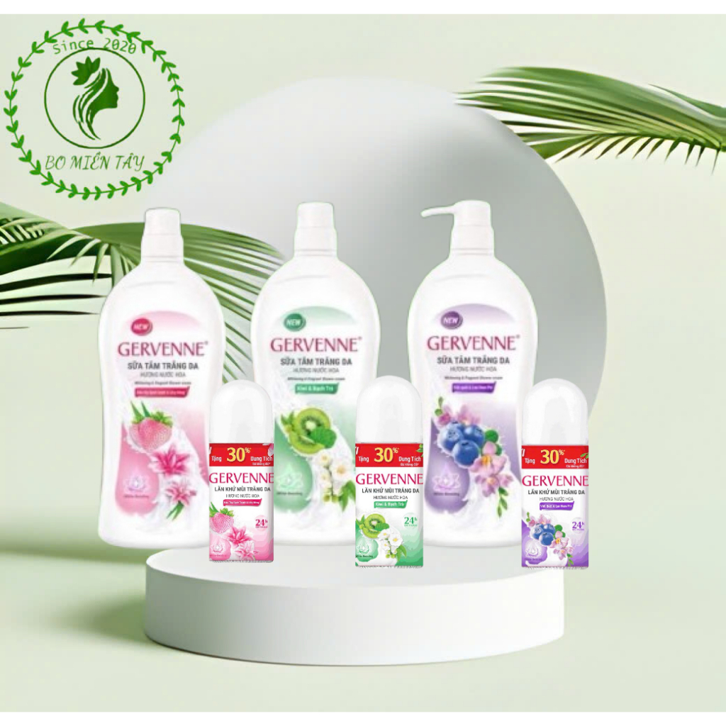 Sữa Tắm Gervenne 900g – Tặng Lăn Khử Mùi Gervenne 65ml