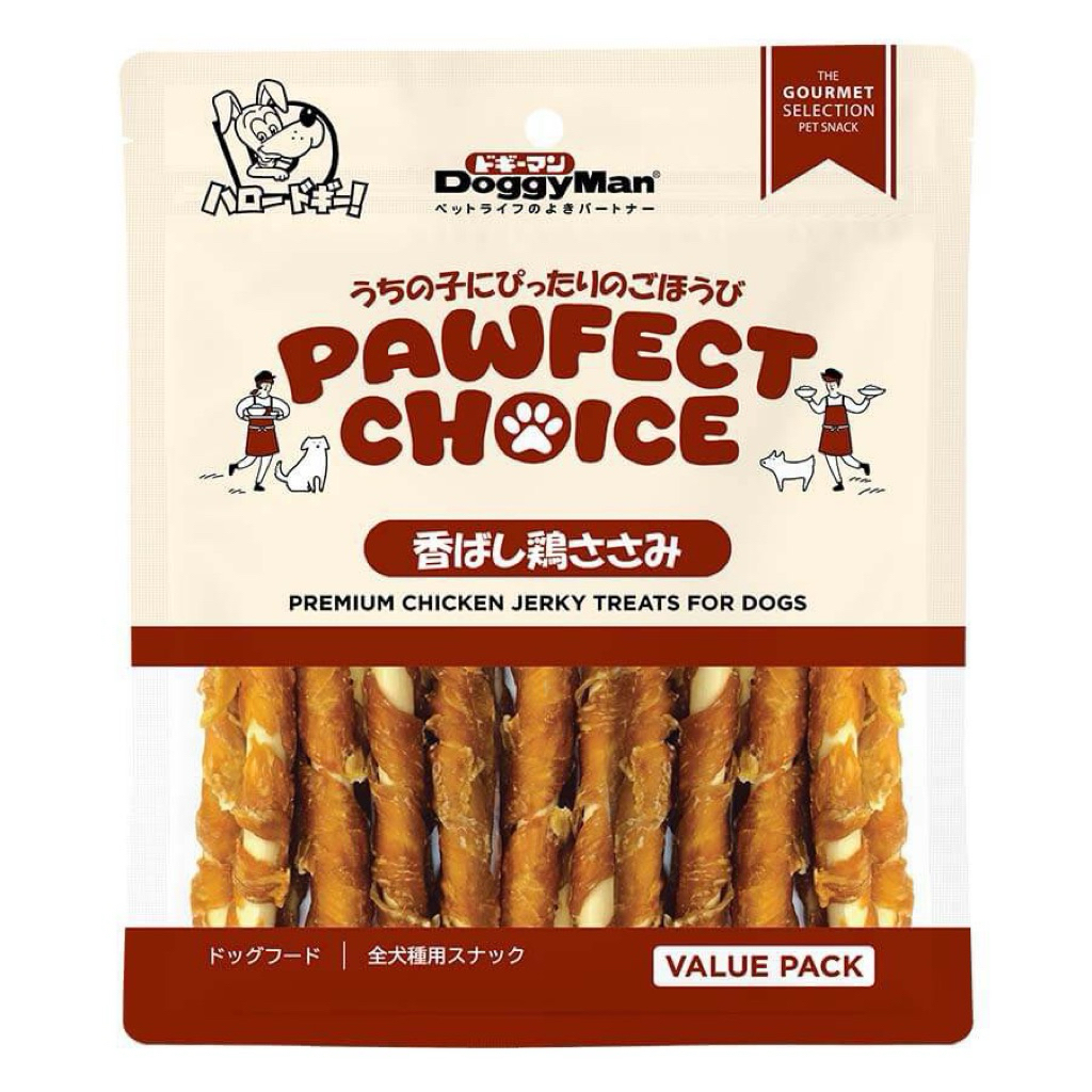 Que Cuộn Thịt Gà Doggyman PAWFECT CHOICE (25 Que Dài)