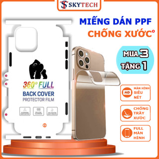  Miếng Dán PPF Mặt Sau Chống Trầy Xước Trong Suốt Dành Cho iPhone Từ X Xsmax - 17 Pro Max - Skytech 