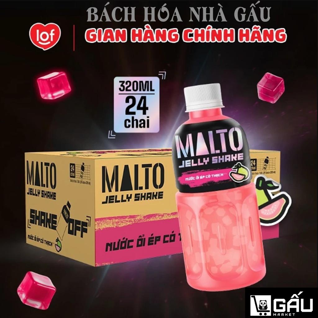 Nước ổi ép MALTO có thạch thùng 24 chai x 320ml