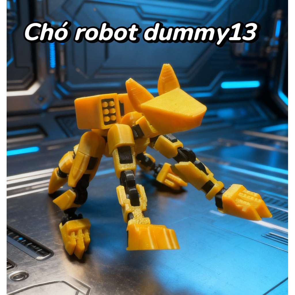 Mô hình lắp ráp chó robot dummy 13 bull kèm phụ kiện thay thế, khớp cử động linh hoạt - Inno3d